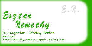 eszter nemethy business card