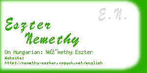 eszter nemethy business card